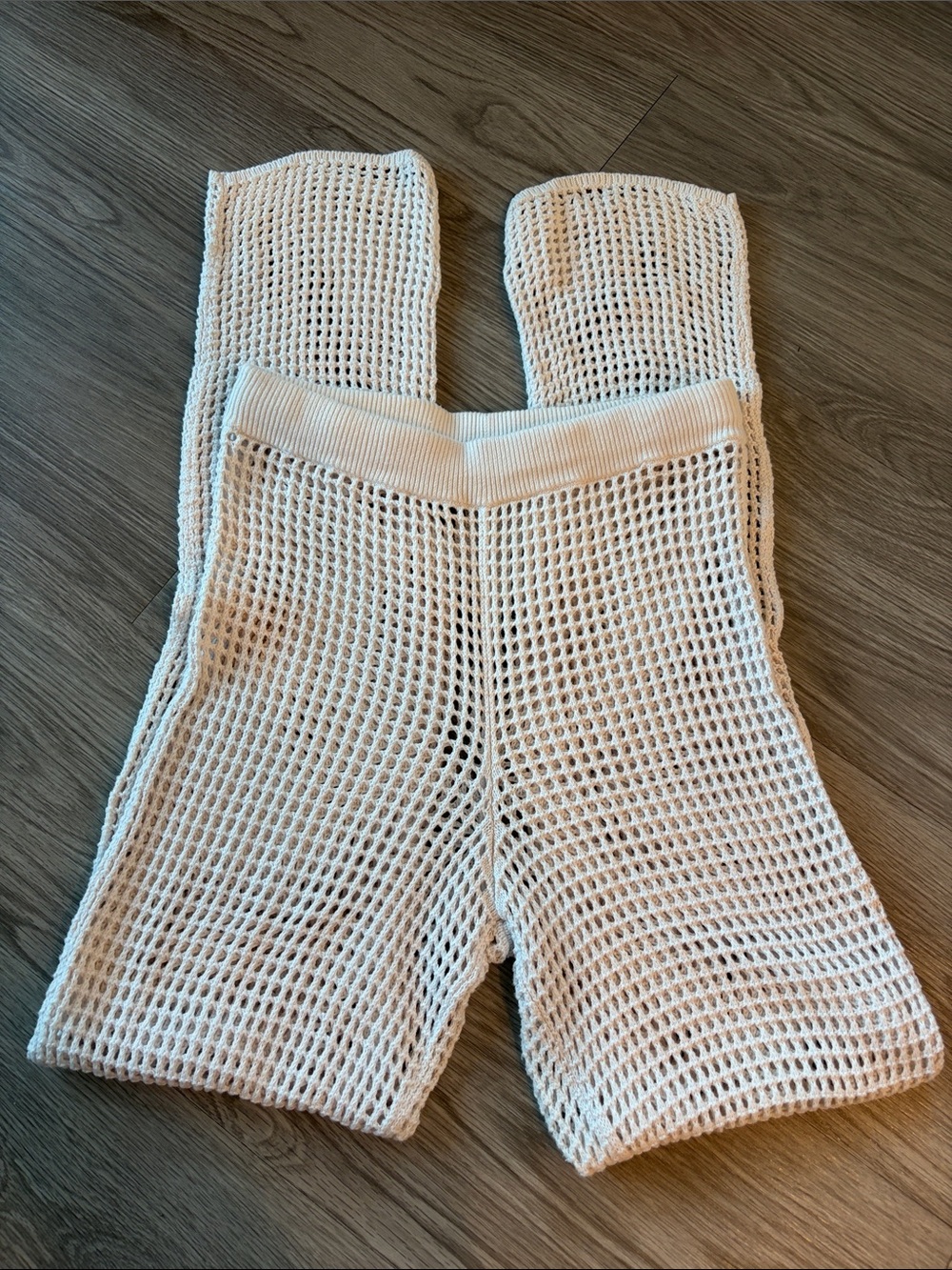Abercrombie & Fitch Cream Open-Knit Sweater Top